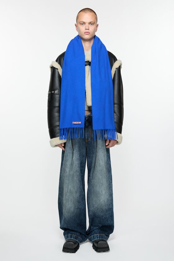Acne Studios Schmaler Fransen-Schal aus Wolle Top Angebot