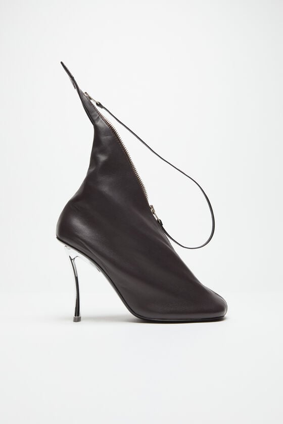 Acne Studios Leather zip heels Laufsteg-Show Räumungsverkauf