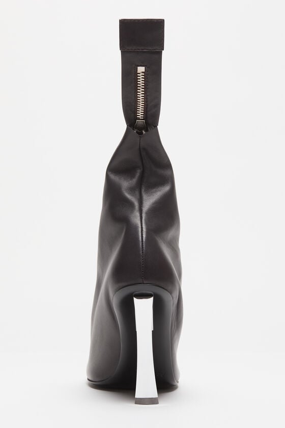 Acne Studios Leather zip heels Laufsteg-Show Räumungsverkauf