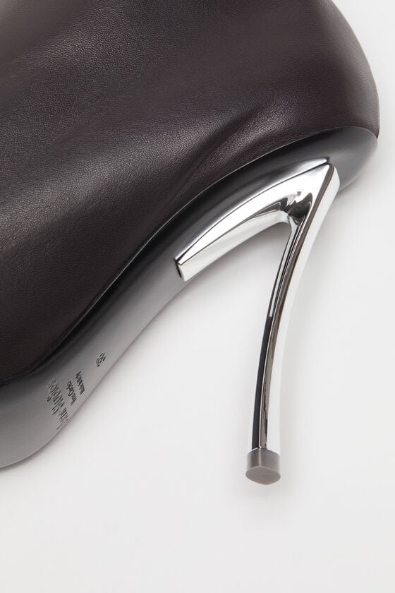 Acne Studios Leather zip heels Laufsteg-Show Räumungsverkauf