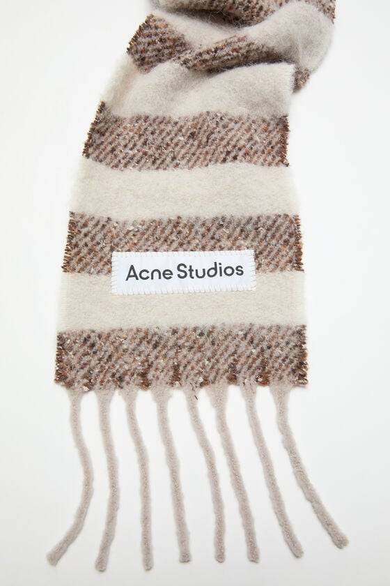 Acne Studios Gestreifter Alpaka-Schal - Schmal Bis zu 50% Rabatt