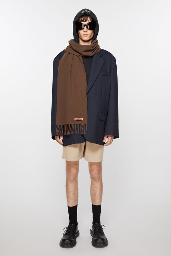 Acne Studios Schmaler Fransen-Schal aus Wolle Nur für heute