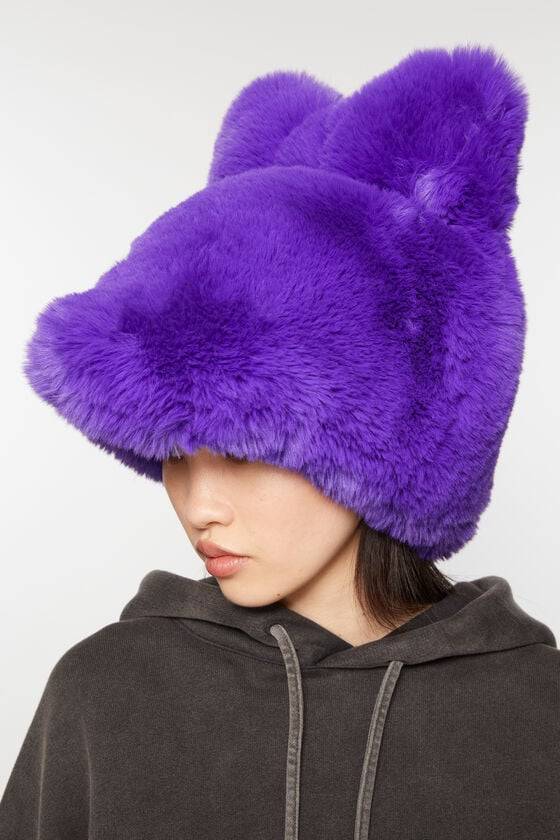 Acne Studios Flauschige Mütze mit Schleife Super Rabatt
