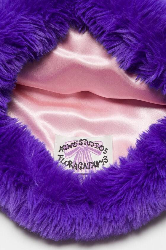 Acne Studios Flauschige Mütze mit Schleife Super Rabatt