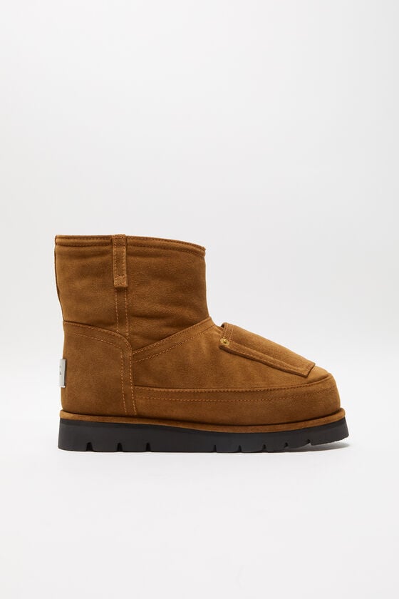 Acne Studios Lederjacke mit Shearling Clearance-Verkauf