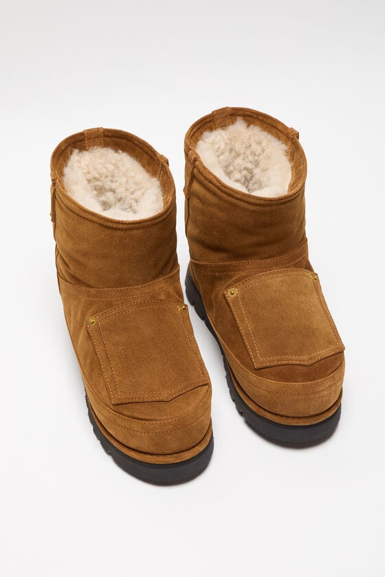 Acne Studios Lederjacke mit Shearling Clearance-Verkauf