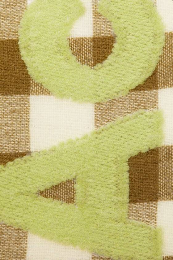 Acne Studios Karo-Schal mit Logo - Schmal Kostenloser Versand international
