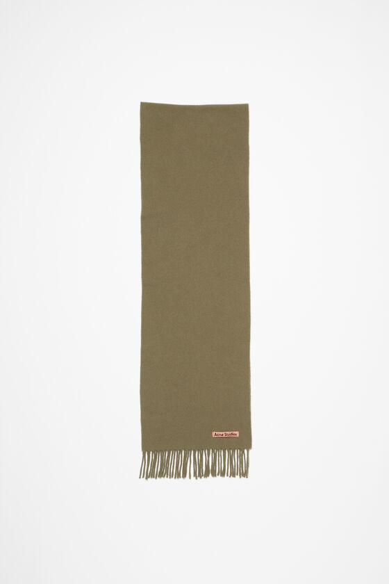 Acne Studios Schmaler Fransen-Schal aus Wolle Im Verkauf