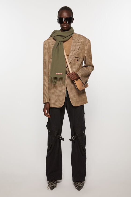 Acne Studios Schmaler Fransen-Schal aus Wolle zollfrei