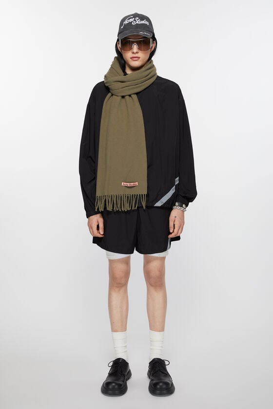Acne Studios Schmaler Fransen-Schal aus Wolle zollfrei