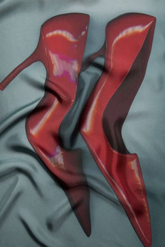 Acne Studios Seidenschal mit Print von Katerina Jebb Laufsteg-Show 2025