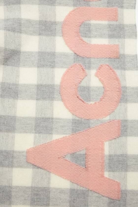 Acne Studios Karierter Schal mit Logo Verkauf