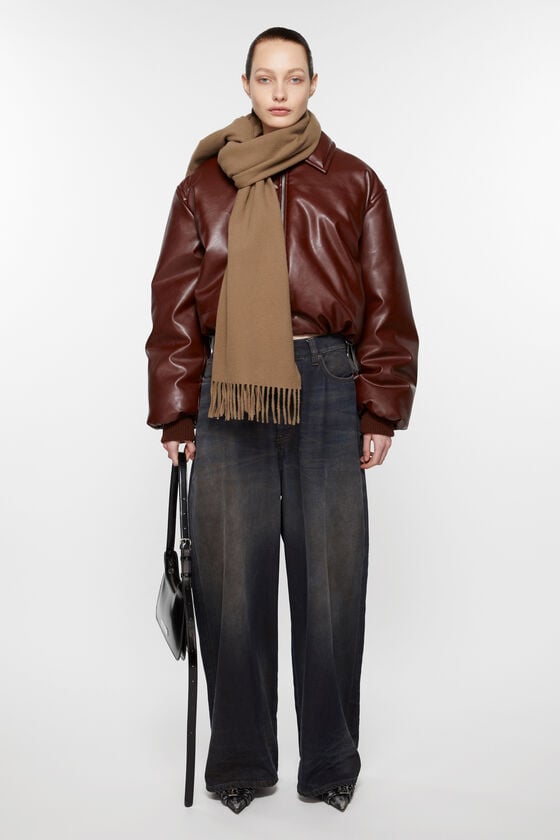 Acne Studios Schmaler Fransen-Schal aus Wolle Blitzverkäufe