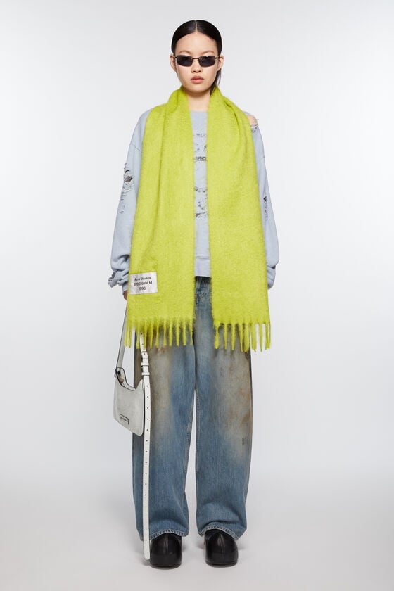 Acne Studios Fransen-Schal aus Alpaka Kostenloser Versand
