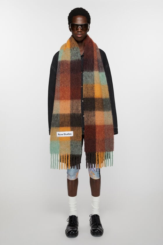 Acne Studios Karierter Schal aus Mohair Fabrikpreis