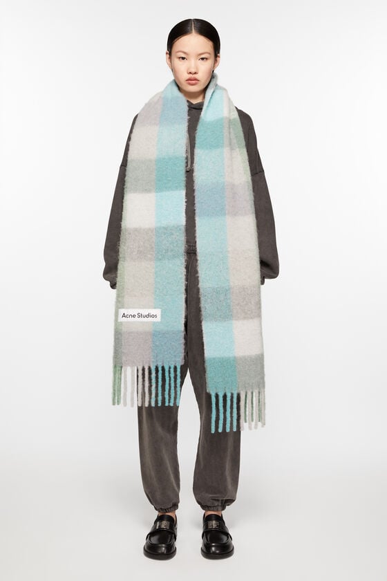 Acne Studios Karierter Schal aus Mohair Sonderangebot