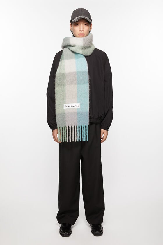 Acne Studios Karierter Schal aus Mohair Sonderangebot