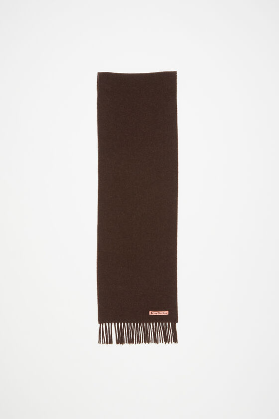 Acne Studios Schmaler Fransen-Schal aus Wolle Großer Ausverkauf