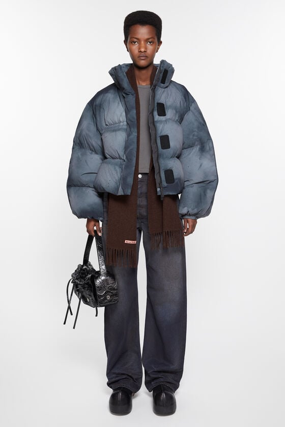 Acne Studios Schmaler Fransen-Schal aus Wolle Großer Ausverkauf