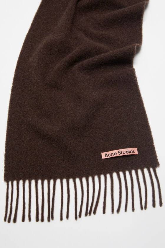 Acne Studios Schmaler Fransen-Schal aus Wolle Großer Ausverkauf