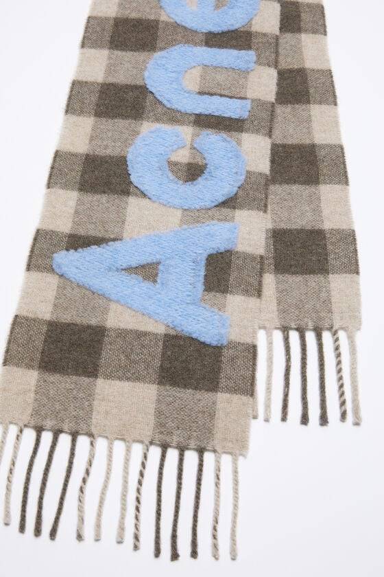 Acne Studios Karo-Schal mit Logo - Schmal Begrenztes Angebot
