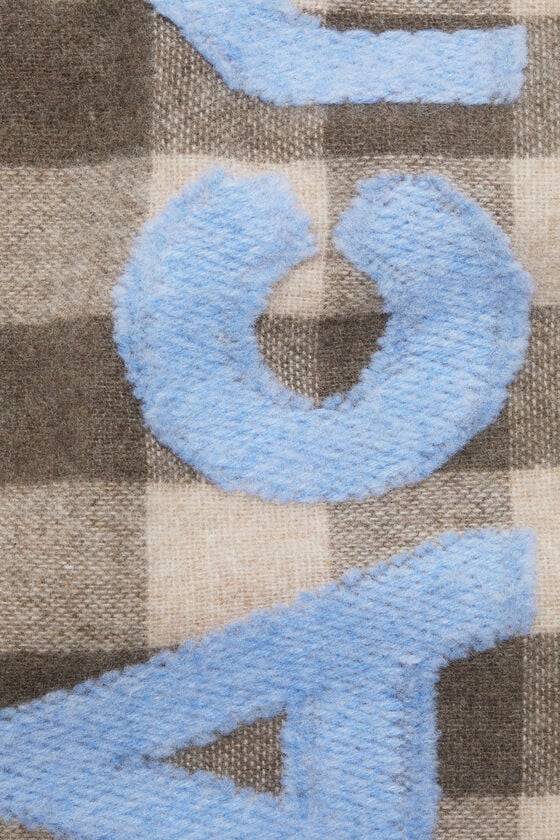 Acne Studios Karo-Schal mit Logo - Schmal Begrenztes Angebot
