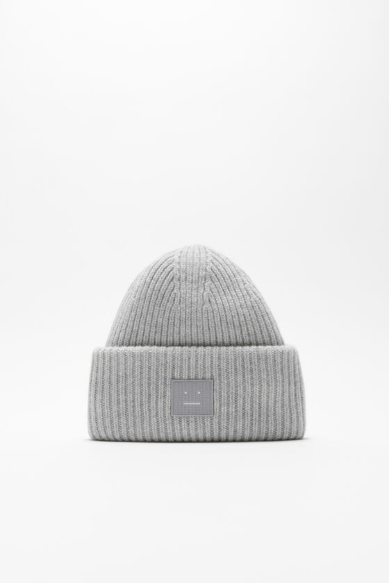 Acne Studios Mütze mit großem Face-Logo Top Angebot