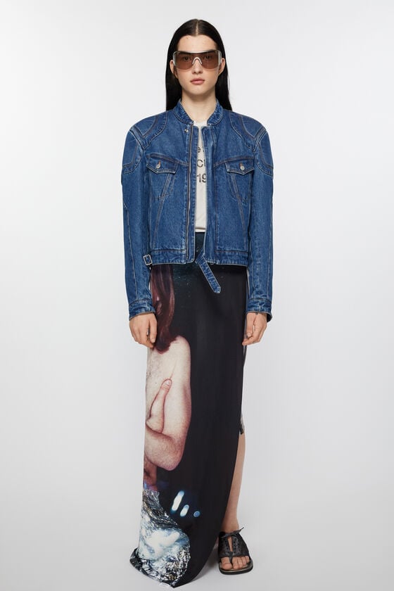 Acne Studios Bedruckter Seidenschal Tiefpreis