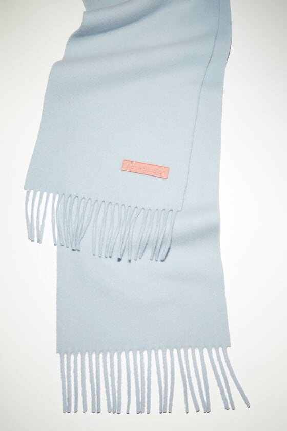 Acne Studios Wollschal mit Label in Rosa – Schmal Bis zu 50% Rabatt