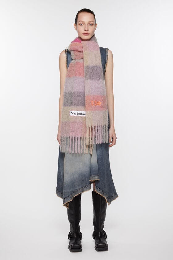 Acne Studios Karierter Schal aus Mohair Super Rabatt