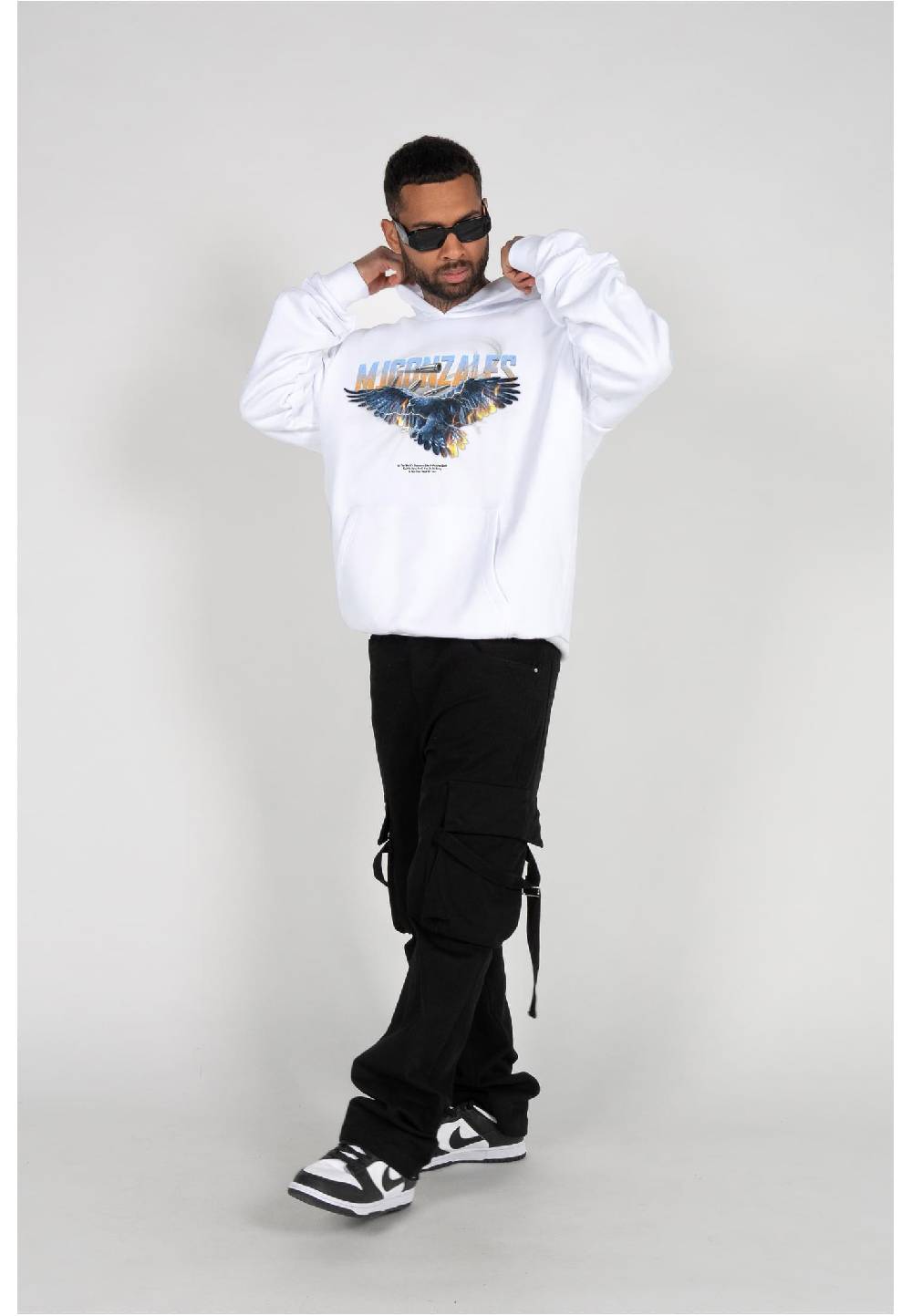 MJ Gonzales EAGLE V.2 Heavy Hoody Oversized Essentials V.4 Kostenlose Rückgabe
