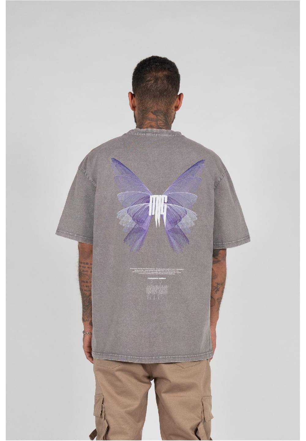 MJ Gonzales METAMORPHOSE V.2 Acid Washed Heavy Oversized Tee Sonderangebot