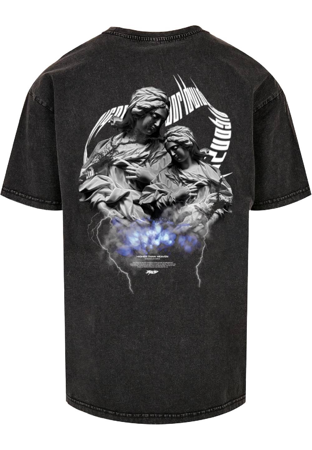 MJ Gonzales HIGHER THAN HEAVEN V.2 Acid Washed Heavy Oversize Tee Günstig kaufen