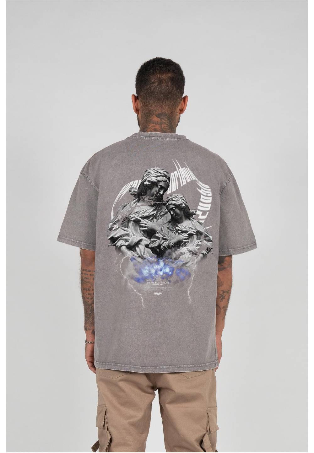 MJ Gonzales HIGHER THAN HEAVEN V.2 Acid Washed Heavy Oversize Tee Günstig kaufen