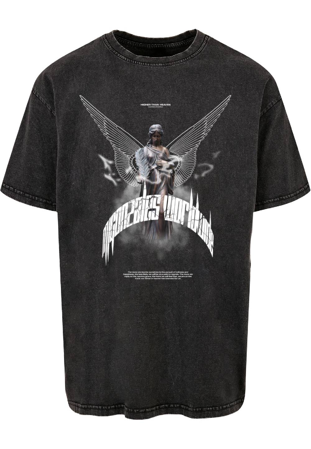 MJ Gonzales HIGHER THAN HEAVEN V.1 Acid Washed Heavy Oversize Tee Versandkostenfrei