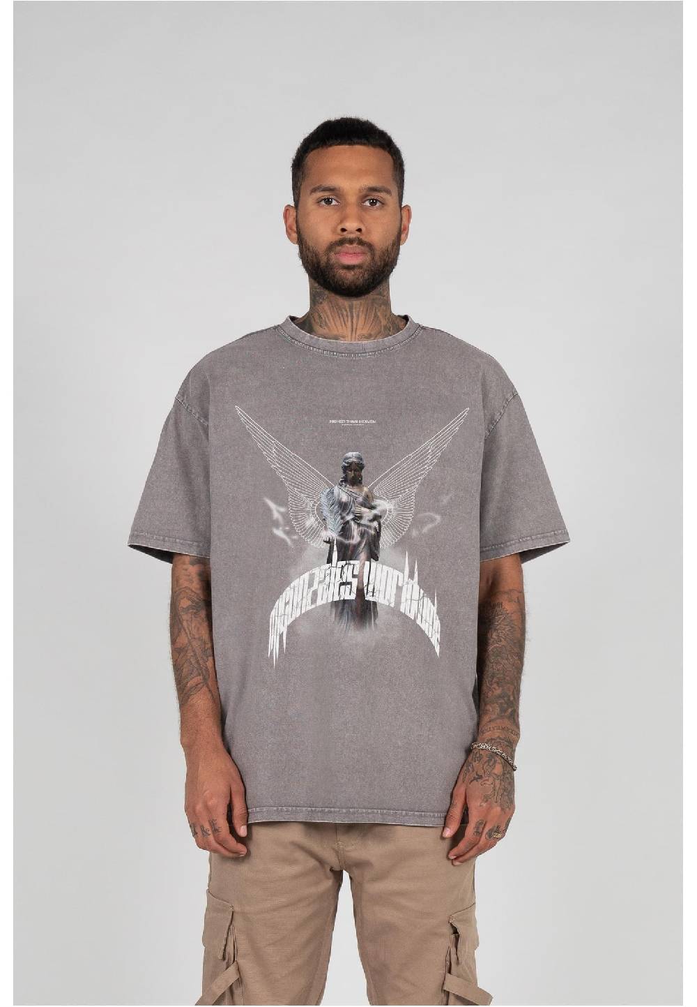 MJ Gonzales HIGHER THAN HEAVEN V.1 Acid Washed Heavy Oversize Tee Versandkostenfrei