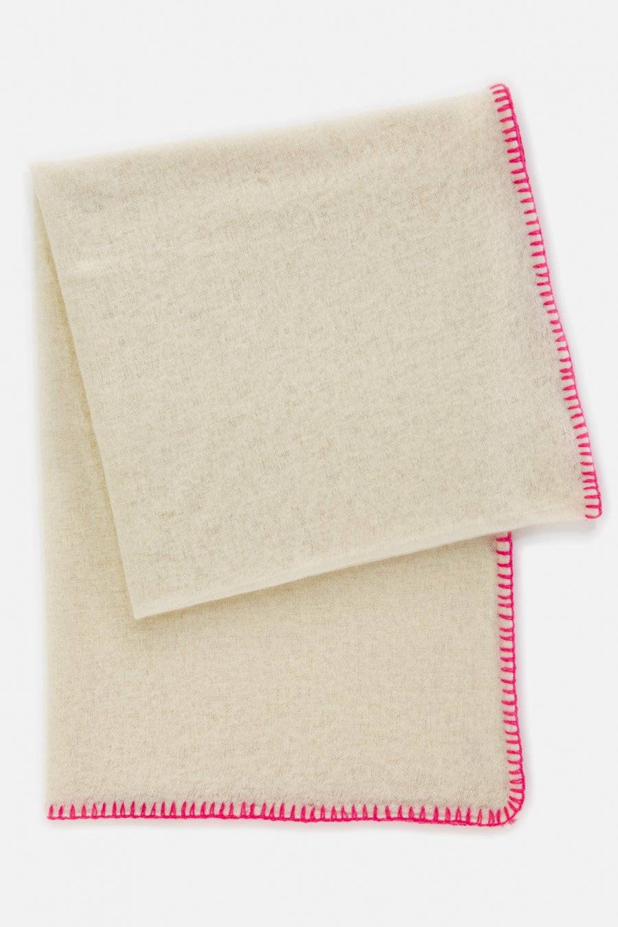 Mouleta Cashmere Schal | Colored Embroidery Border Top Angebot