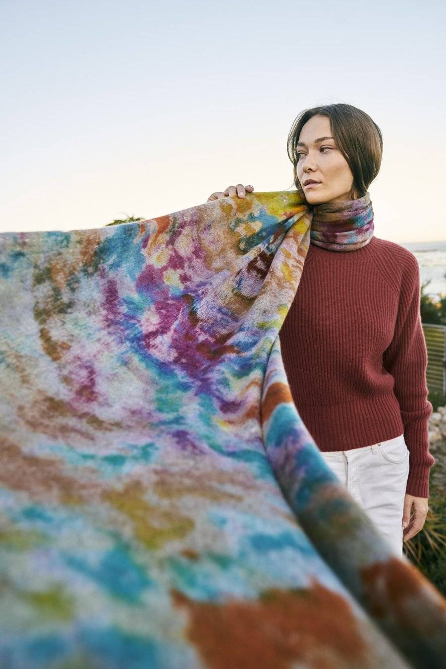 Mouleta Kaschmirschal Ice Dye Print Zeitlich begrenztes Angebot