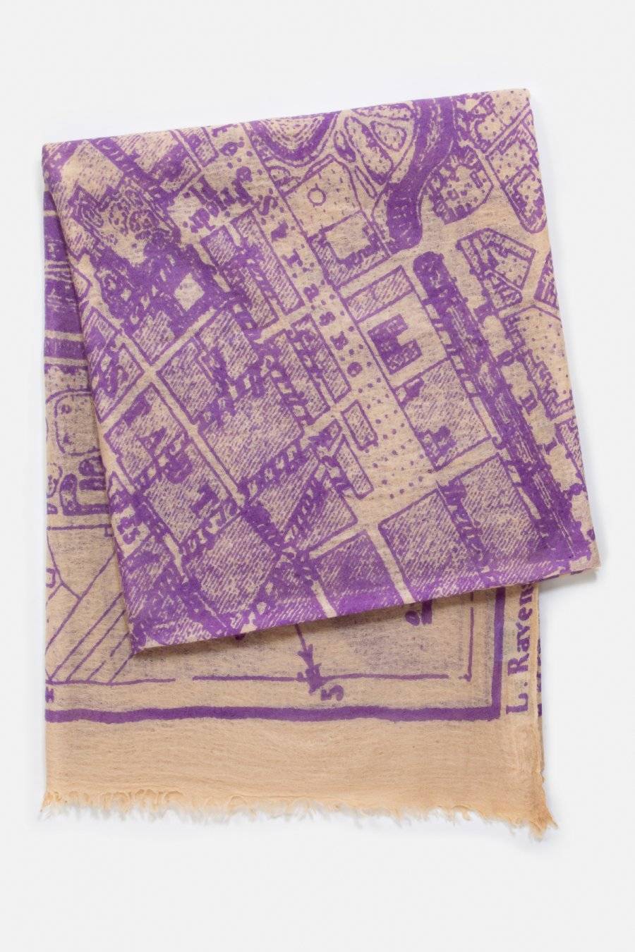 Mouleta Kaschmirschal Map Print Exklusive Angebote