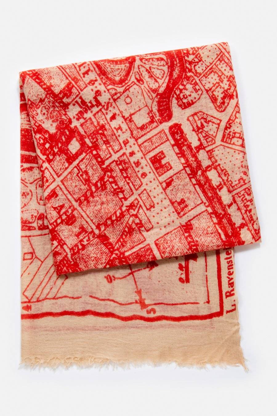 Mouleta Kaschmirschal Map Print Blitzangebot
