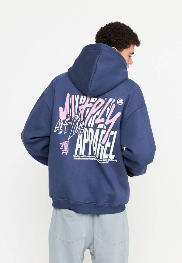 Multiply Spparel Oversize Zip Hoodie BETRAYAL Night Shadow Zeitlich begrenztes Angebot