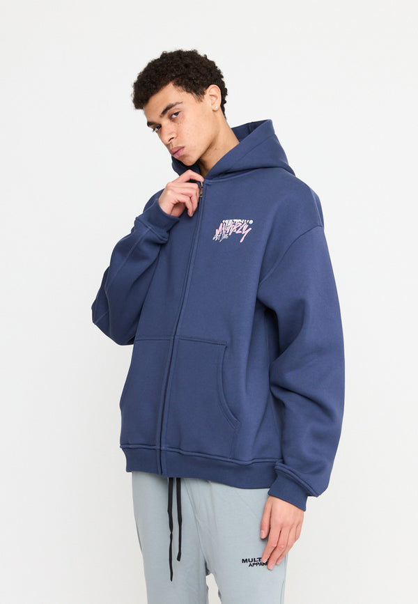 Multiply Spparel Oversize Zip Hoodie BETRAYAL Night Shadow Zeitlich begrenztes Angebot