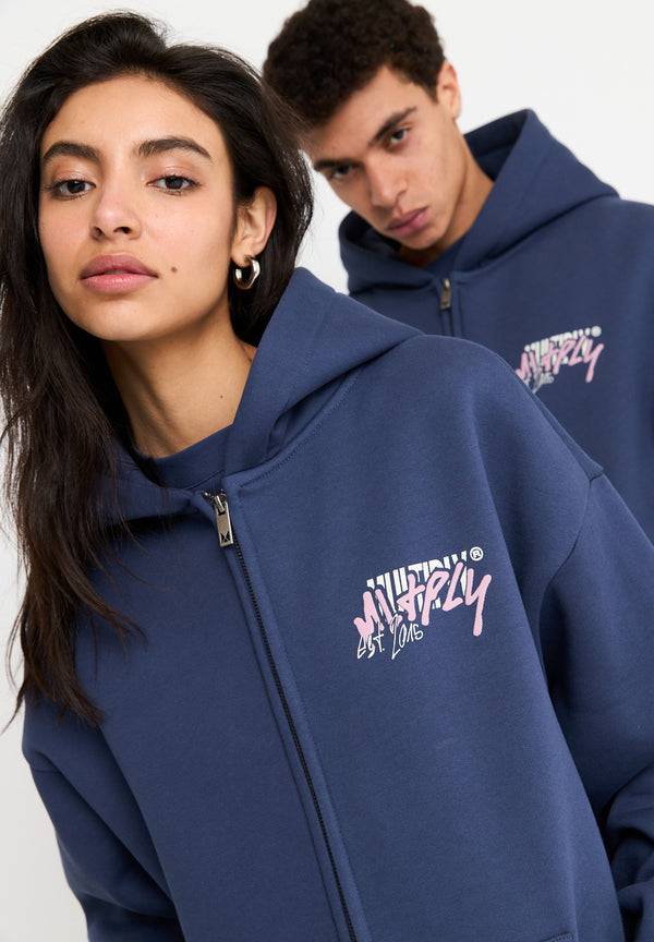 Multiply Spparel Oversize Zip Hoodie BETRAYAL Night Shadow Zeitlich begrenztes Angebot