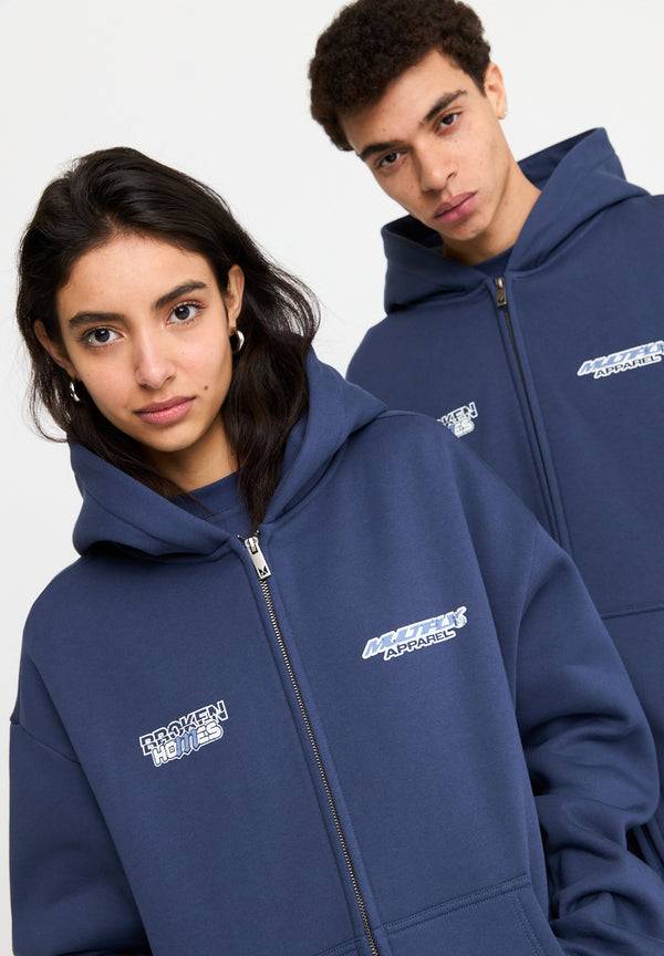 Multiply Spparel Oversize Zip Hoodie BROKEN HOMES Night Shadow Exklusive Angebote