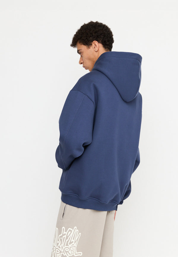 Multiply Spparel Oversize Zip Hoodie STRESS Night Shadow Blitzangebot