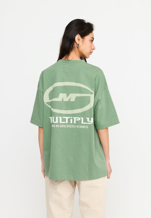 Multiply Spparel Oversize T-Shirt BROKEN IDENTITY Hedge Green Saisonale Angebote