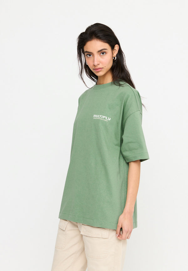 Multiply Spparel Oversize T-Shirt BROKEN IDENTITY Hedge Green Saisonale Angebote