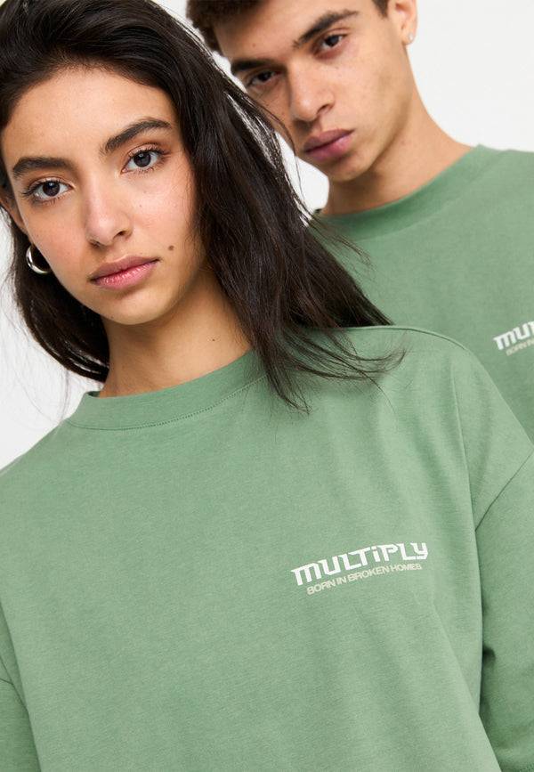 Multiply Spparel Oversize T-Shirt BROKEN IDENTITY Hedge Green Saisonale Angebote