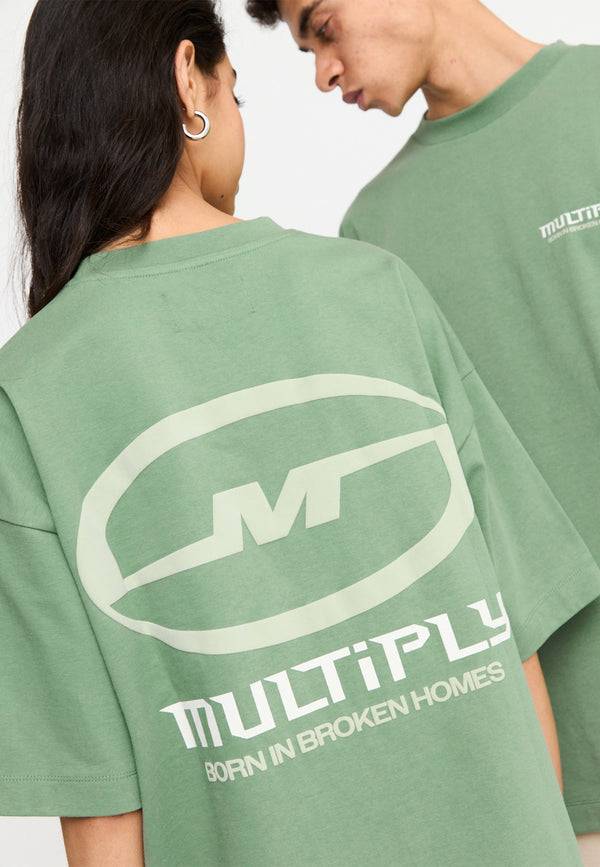 Multiply Spparel Oversize T-Shirt BROKEN IDENTITY Hedge Green Saisonale Angebote