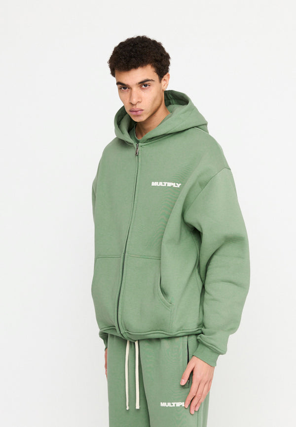 Multiply Spparel Oversize Zip Hoodie MULTIPLY Hedge Green Kauf eins, bekomm eins gratis
